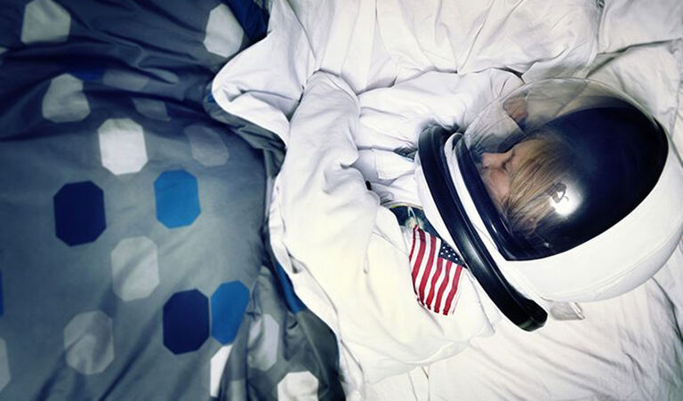 Astronauten Schlaf